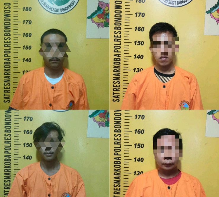 Polres Bondowoso Berhasil Amankan Empat Tersangka Pengedar Narkoba