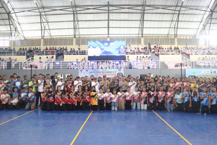 Kapolresta Sidoarjo Buka Pertandingan Bola Volly Indoor dan Volly Pantai U-17 Bhayangkara Cup Tingkat Nasional