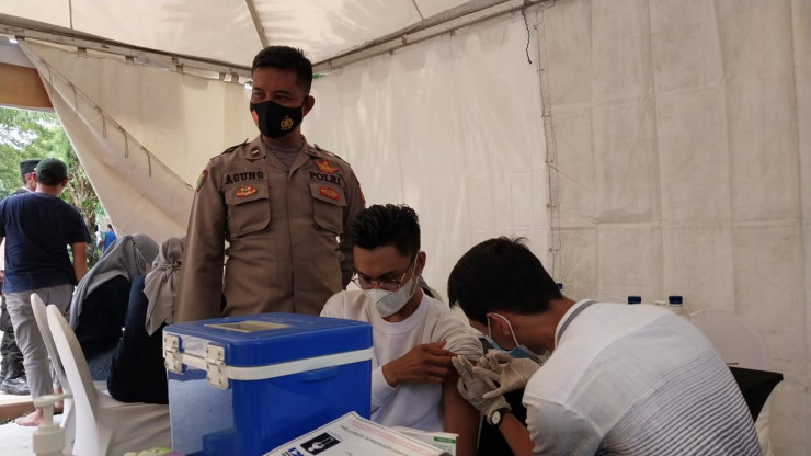 Polresta Mojokerto Buka Gerai Vaksin Presisi di Gelaran Pesta Rakyat