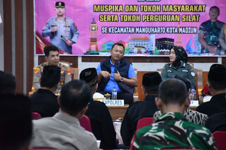 Silaturahmi Kapolres Madiun Kota dengan Tokoh Pencak Silat Jalin Kerja Sama, Jaga Kamtibmas Jelang Suro
