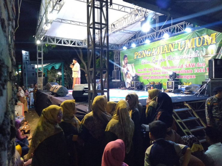 Kapolsek Tulangan Hadir dan Pimpin Pengamanan Pengajian Umum Sambut Bulan Suci Ramadhan