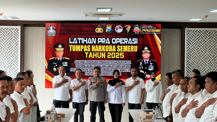 Gelar Latpraops, Polresta Sidoarjo Matangkan Operasi Tumpas Narkoba Semeru 2025